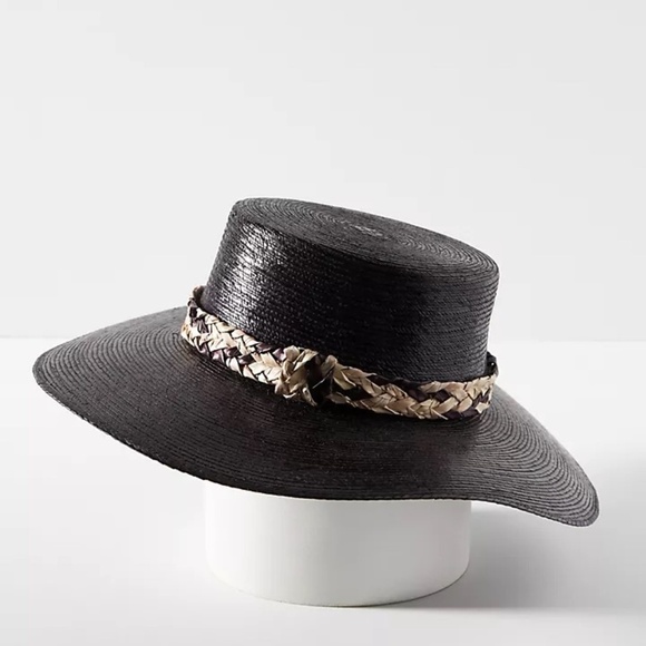 Anthropologie ASN Astoria Straw Boater Hat
